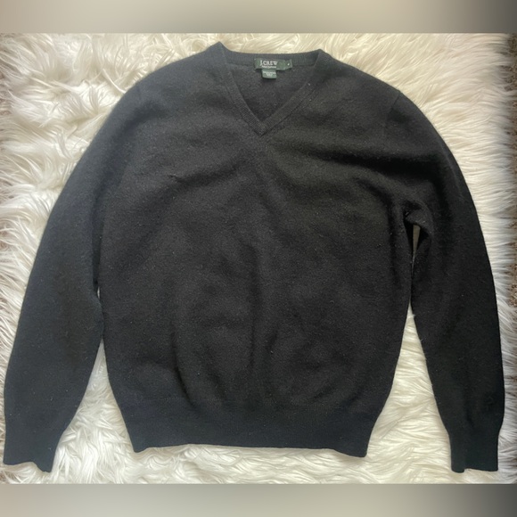 J.Crew Italian Cashmere Boyfriend V Neck Sweater (S) - Picture 1 of 2